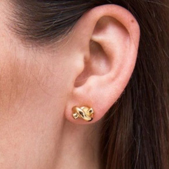 ♠️ Kate Spade ♠️️ Gold Sailor's Knot Stud Earrings - Picture 7 of 8